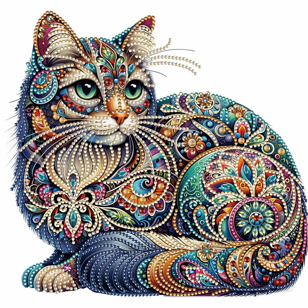 Haft Diamentowy Koci Blask 30x30 cm