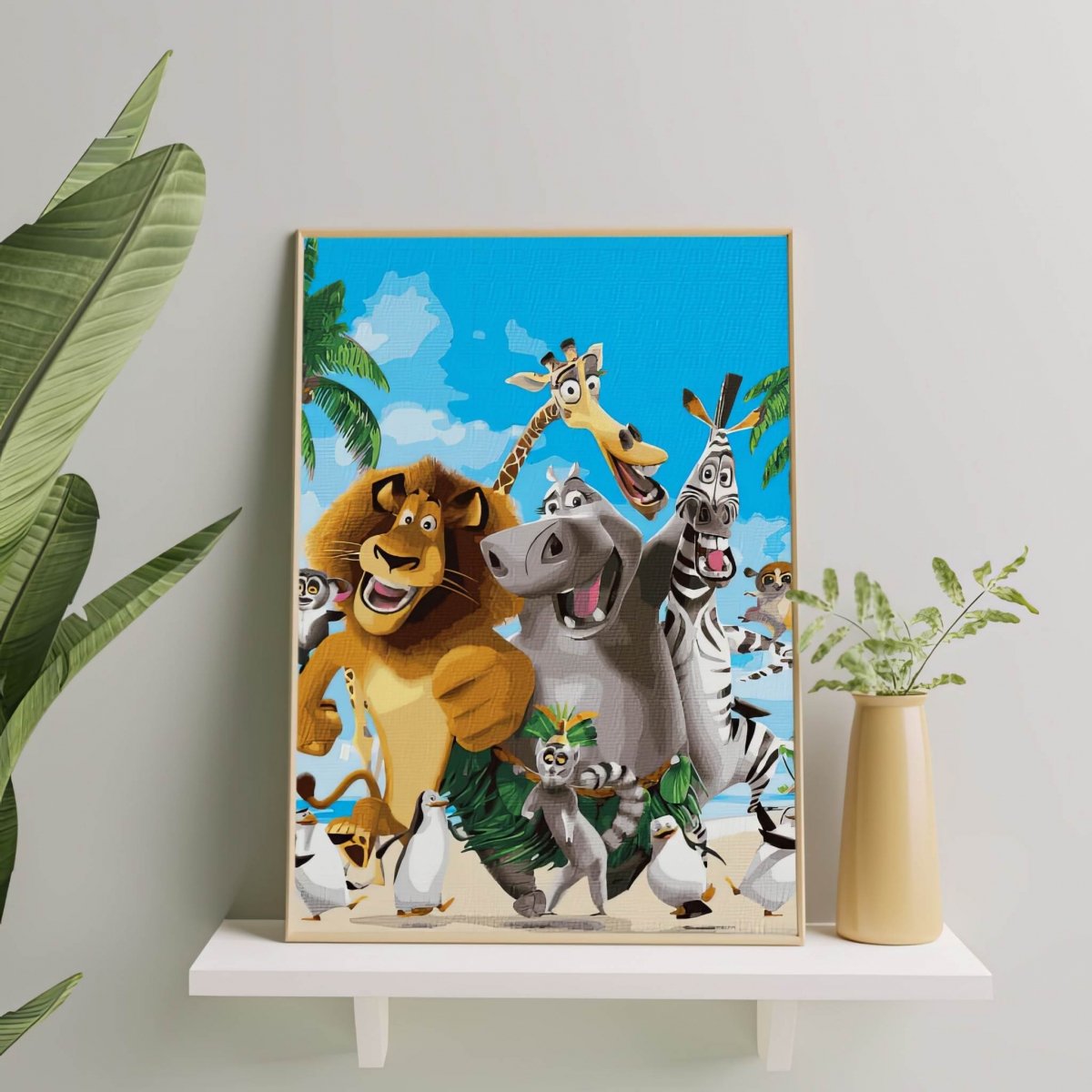 Malowanie Po Numerach Zestaw Madagaskar 40x50