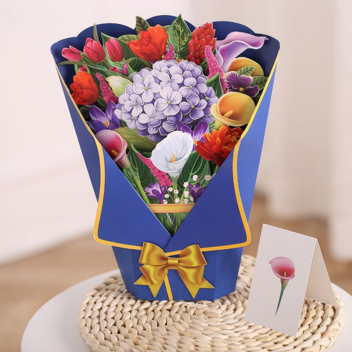 Kartka Pocztowa Okolicznościowa 3D Pop-up Kwiaty - Elegancki Bukiet