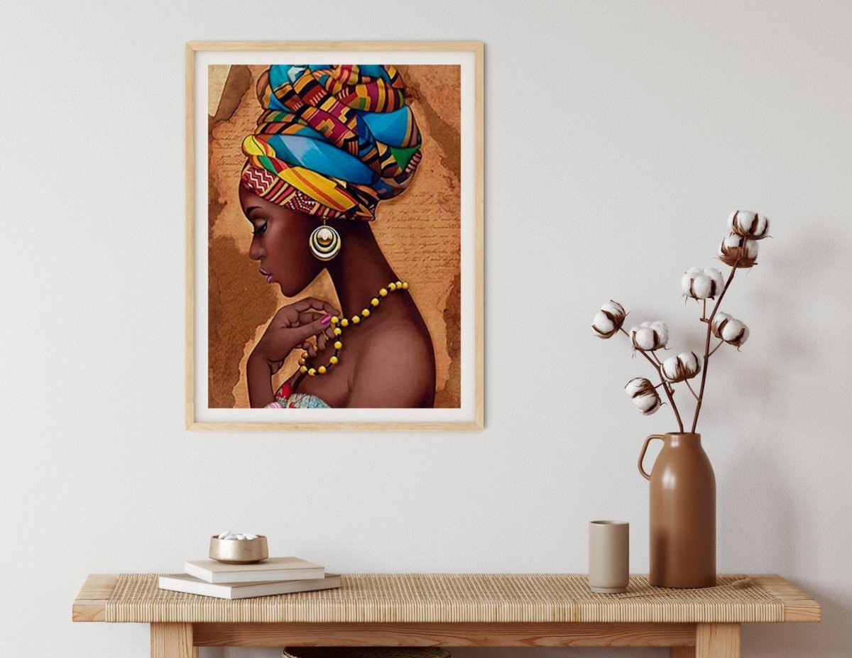 Haft Diamentowy Afrykańska Kobieta 45x55