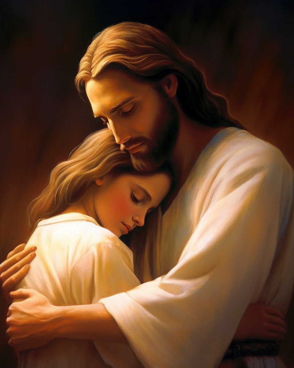 Haft Diamentowy Jezus Przyjaciel 45x55 cm