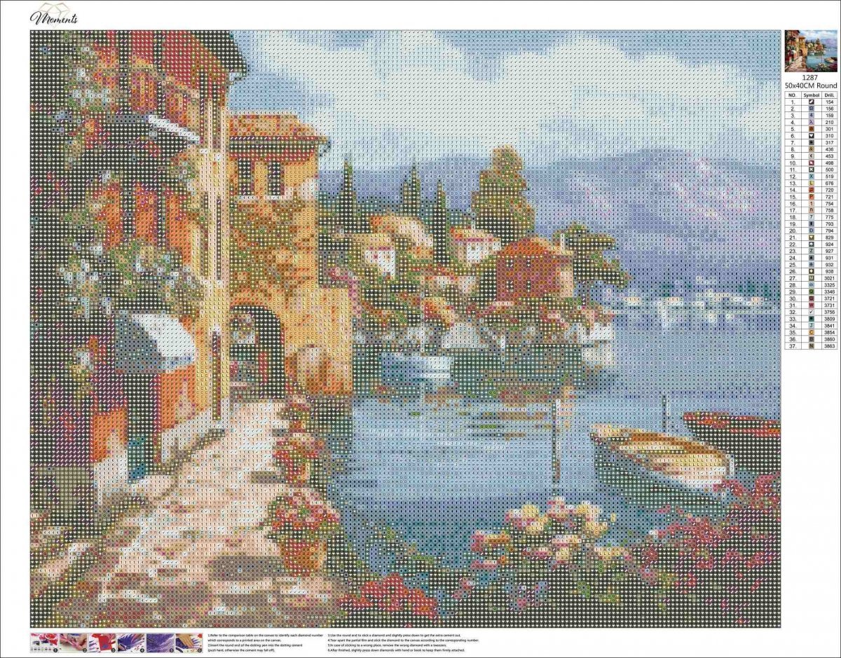 Haft Diamentowy Nadmorska Alejka 45x55