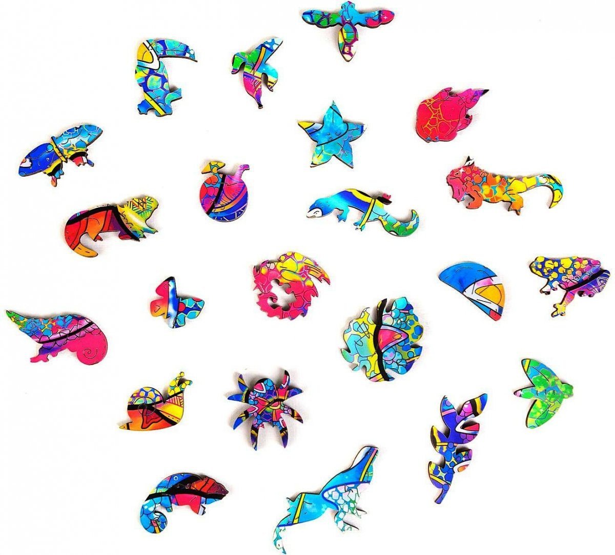 Puzzle Drewniane Magiczny Kameleon A4