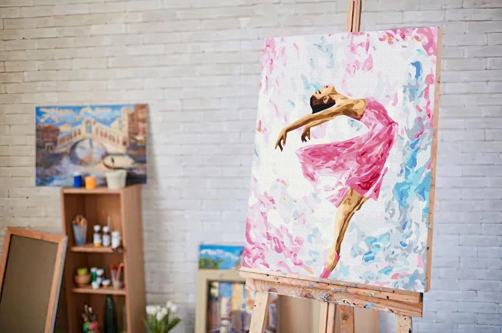 Malowanie Po Numerach Zestaw Tańcząca Balerina 40x50