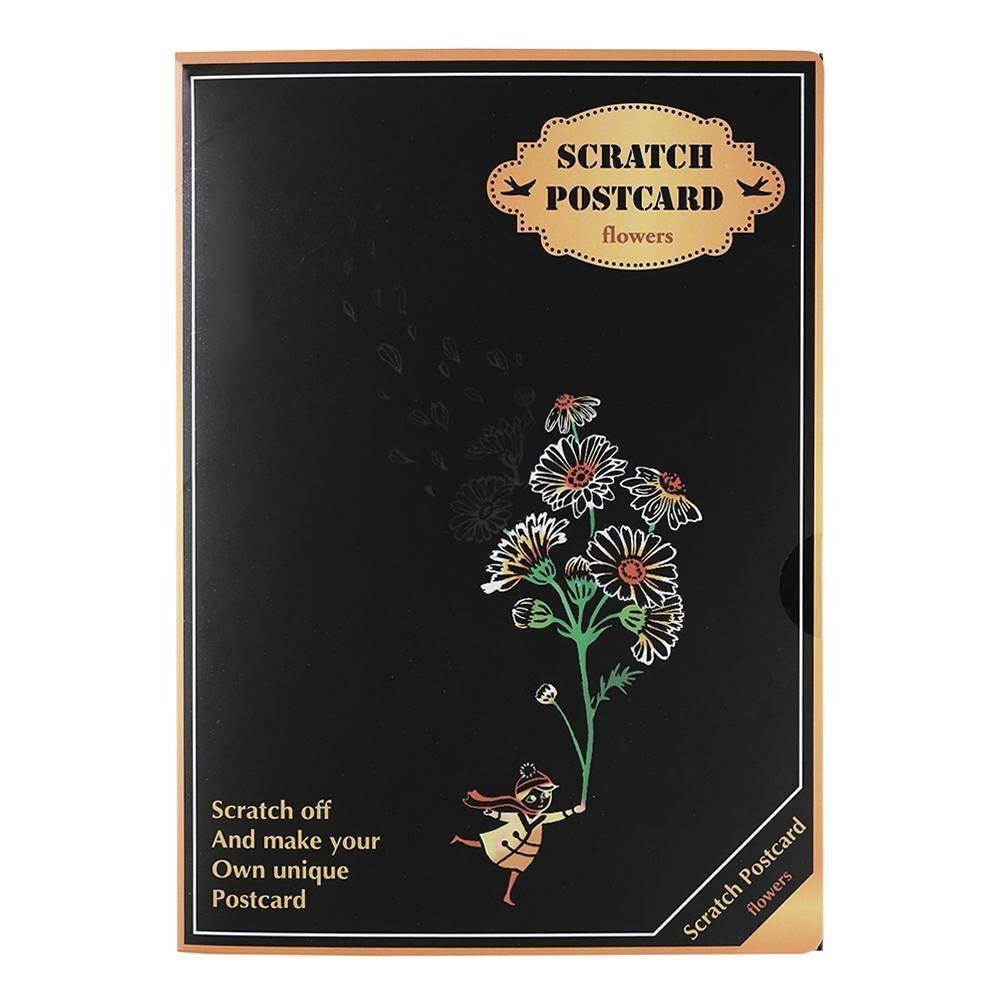 Magiczna Zdrapka Kwiaty (4szt.) 20x15 cm