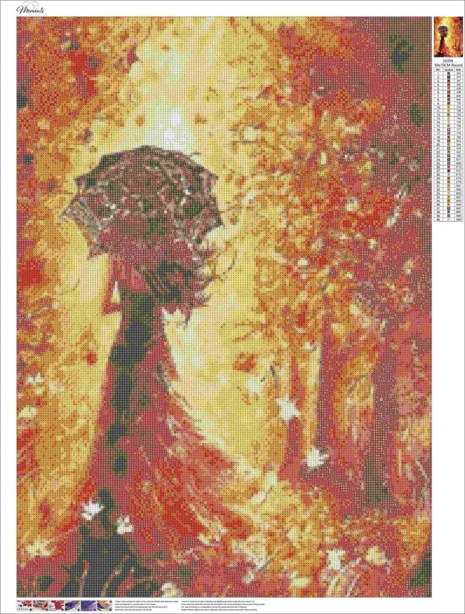 Haft Diamentowy Jesienna Kobieta 55x75