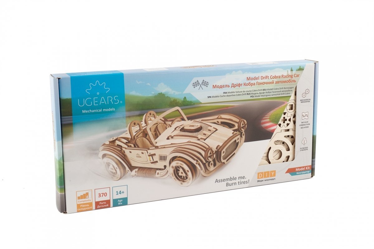 Puzzle 3D Drewniane Cobra Drift Racing Car uGEARS