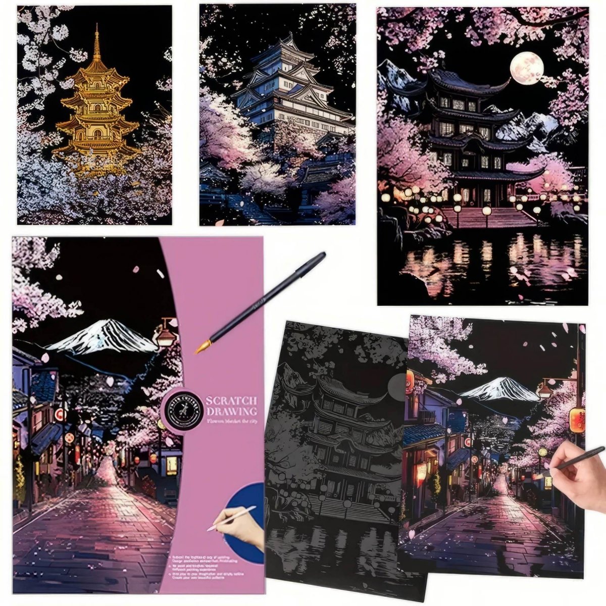 Magiczna Zdrapka Wiosna w Mieście (4szt.) 40x28 cm