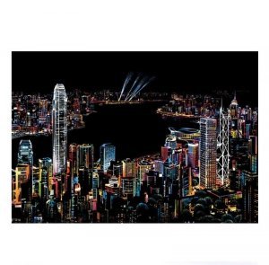 Magiczna Zdrapka Port Victoria Hong Kong 40x28 cm