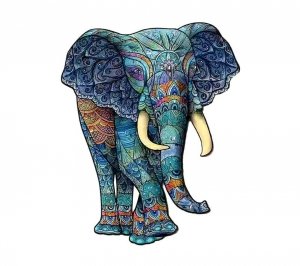 Puzzle Drewniane Słoneczny Słoń A3