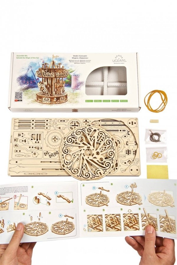 Puzzle 3D Drewniane Karuzela uGEARS