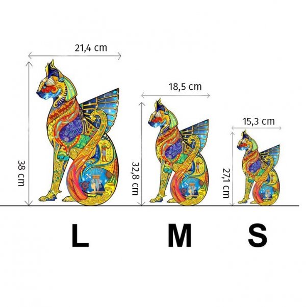 Puzzle Drewniane KOT FARAON M