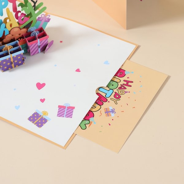 Kartka Pocztowa Okolicznościowa 3D Pop-up Urodziny Wesołe Balony 1-100 lat