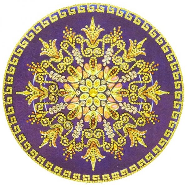 Haft Diamentowy Złota Mandala 30x30 cm