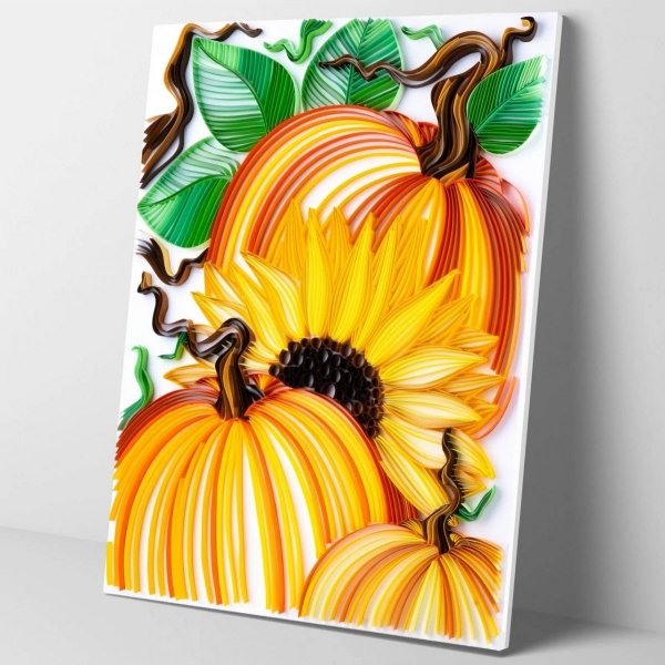 Zestaw do Quillingu Paski Potężne Dynie 40x50 cm