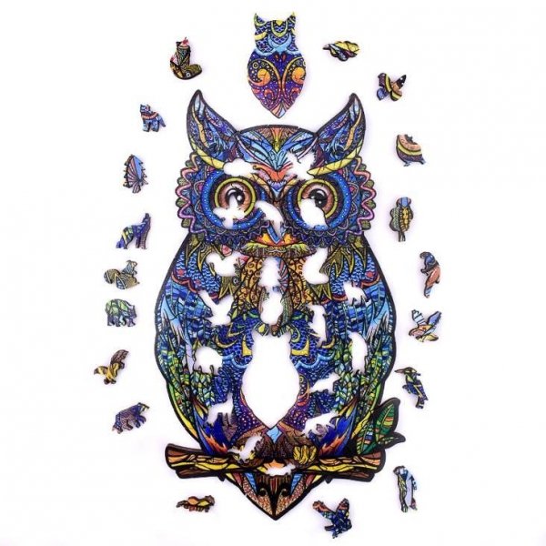 Puzzle Drewniane Baśniowa Sowa A5