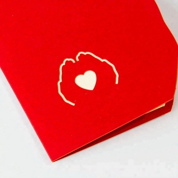 Kartka Pocztowa Okolicznościowa 3D Pop-up Walentynki Serce na Dłoni