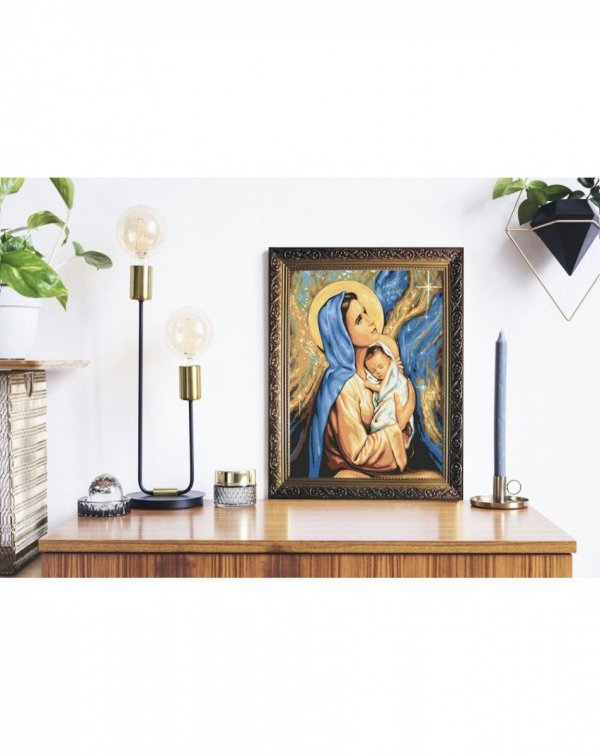 Malowanie Po Numerach Zestaw Matka Boża z Dzieckiem 40x50