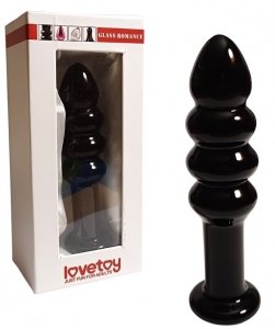 Glass Romance Enjoy black szklana wtyczka analna