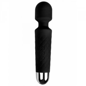 Wibrator Wonder Wand Black mikrofon masażer 10 programów 8 prędkości oraz ładowanie USB