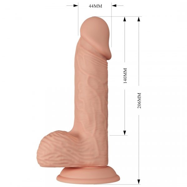 Beautiful Catoblepas bardzo realistyczny naturalny penis na przyssawkę z jajami