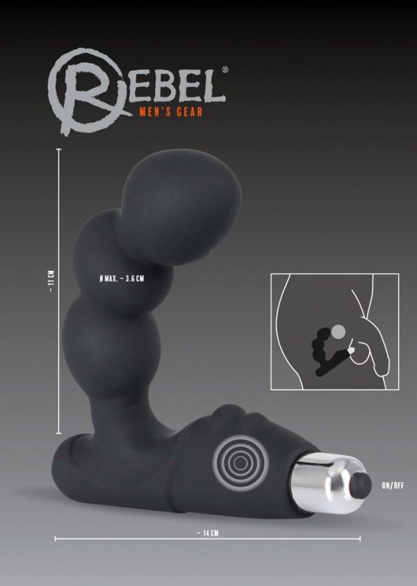Rebel Bead Shaped Men`s Gear silikonowy stymulator prostaty wymiary