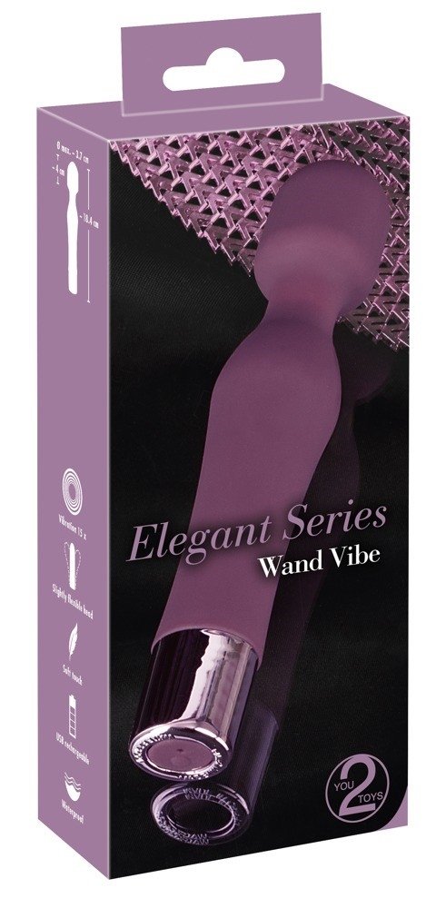 Wibrator Elegant Series Wand Vibe mikrofon masażer 15 programów