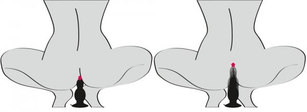 Wtyczka analna Black Velvets Bouncing w użyciu