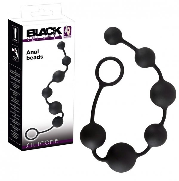 Anal Beads Silicone Black Velvets