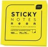 Karteczki samoprzylepne 75x75 100 k. neonowe, Interdruk