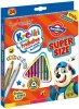 Kredki 24-kol. trójkątne + temperówka Super Size Bambino, St.Majewski
