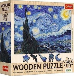 Puzzle 200  Drewniane Gwiaździsta Noc Vincent Van Gogh 20248