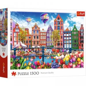 Puzzle 1500 Kolorowy Amsterdam 26221