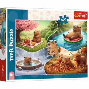 Puzzle 300 Cztery pory roku z kapibarami 23052