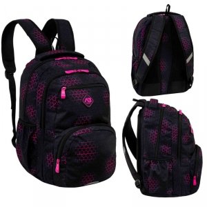 Plecak 3-komorowy Abag Pink Hearts