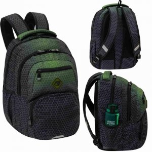 Plecak 3-komorowy Abag Hexagon Green Ombre