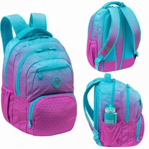Plecak 3-komorowy Abag Hexagon Mint Ombre
