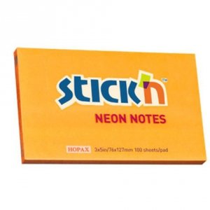 Notes s-prz.127x76 pomarańczowy neon Stickn