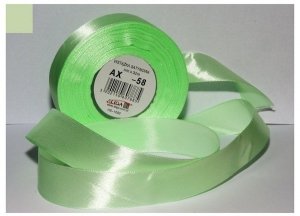 Wstążka satynowa blado-zielona 6 mm 32 mb. AX06-58, Aliga