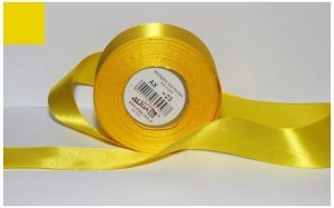 Wstążka satynowa żółta 12 mm 32 mb. AX12-23, Aliga