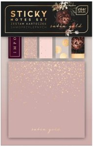 Karteczki samoprzylepne zestaw Satin Gold, Interdruk