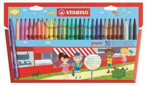 Flamastry Power 30-kol., Stabilo