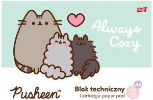 Blok techniczny A4 10 k. Pusheen mint, St.Majewski