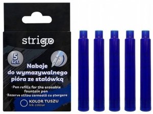 Naboje do pióra wymazywalnego niebieskie, Strigo