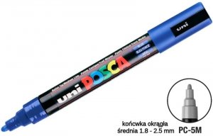 Marker pigmentowy Posca PC-5M niebieski, Uni