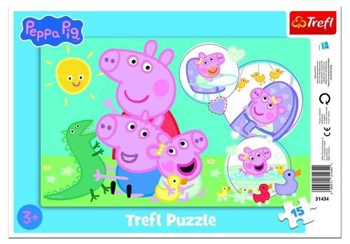 PUZZLE 15 Ramkowe Najmilsza świnka Peppa Pig 31434