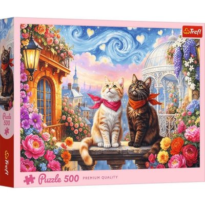 Puzzle 500 Zakochane Mruczki 37553