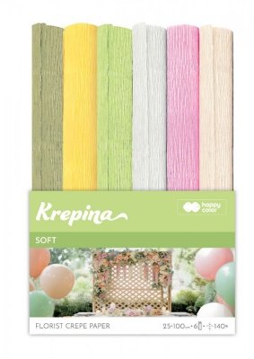 Krepina marszczona Soft 25x100cm 6 kolorów Happy Color