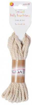 Sznurek bawełniany 5mm x 5m biały SB-2207, Aliga