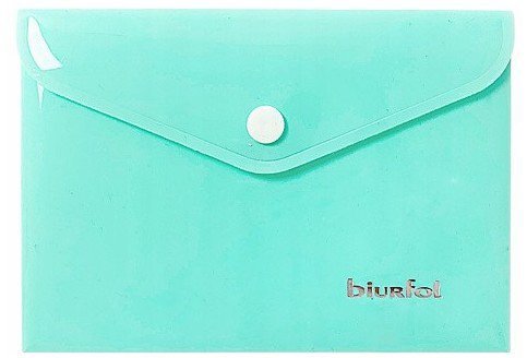 Teczka kopertowa A6 PP pastel zielona, Biurfol